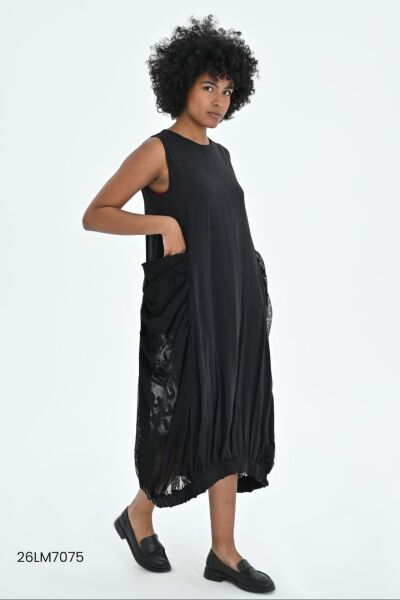 İTHAL TASARIM MOBAL KUMAŞ BALON ELBİSE