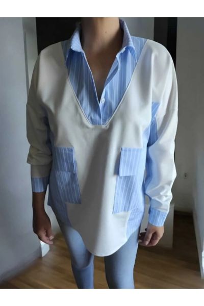 GÖMLEK DETAYLI SWEAT