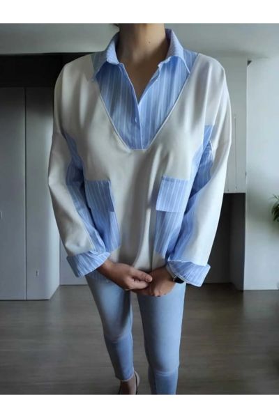 GÖMLEK DETAYLI SWEAT