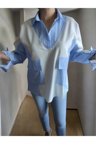 GÖMLEK DETAYLI SWEAT