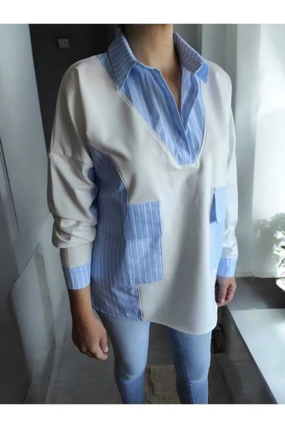 GÖMLEK DETAYLI SWEAT