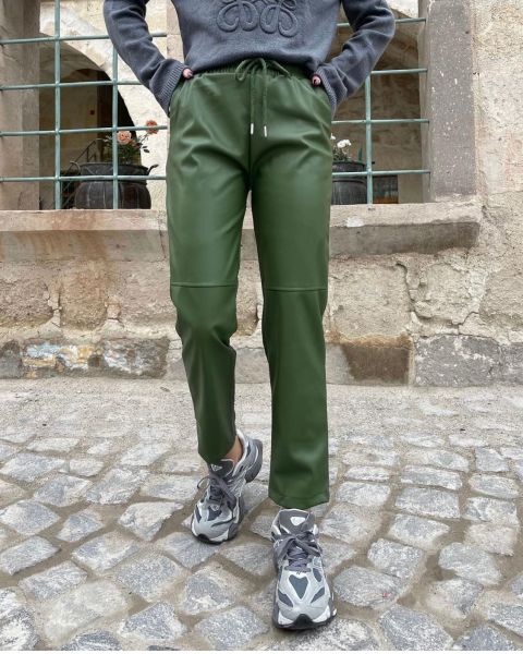 HAVUÇ MODEL DERİ PANTOLON