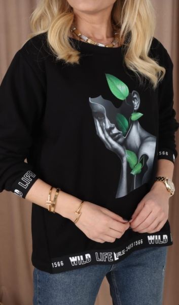 İKİ İPLİK KOL VE BEL DETAYLI SWEAT