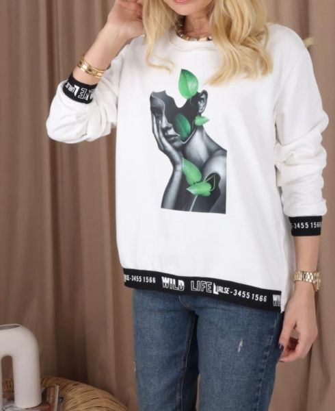 İKİ İPLİK KOL VE BEL DETAYLI SWEAT