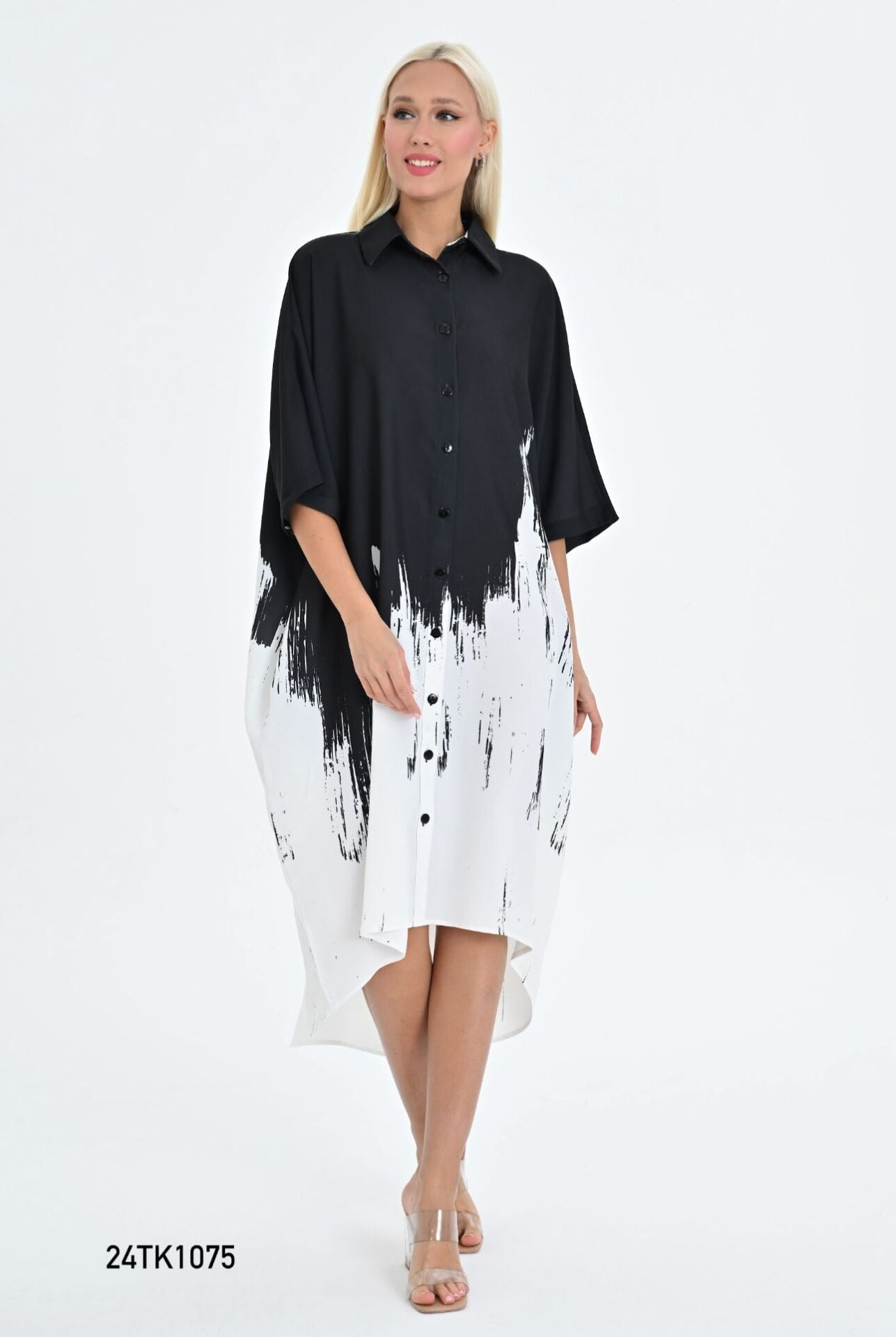 YARASA KOL ITHAL OVERSİZE ELBİSE