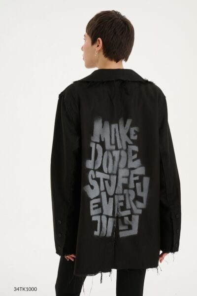 PİS DİKİŞLİ TASARIM ASTARSIZ CEKET