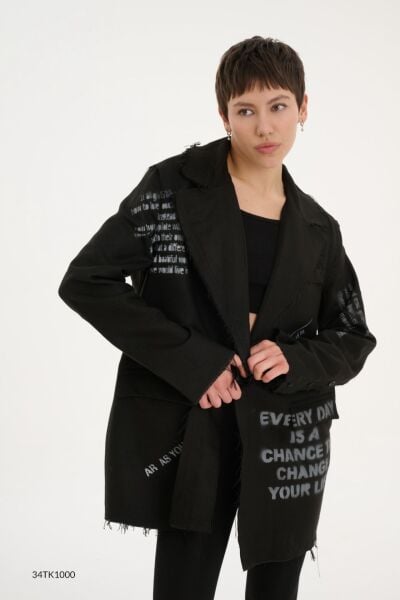 PİS DİKİŞLİ TASARIM ASTARSIZ CEKET