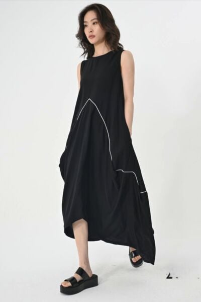 İTHAL A KESİM ASIMETRİK ELBİSE