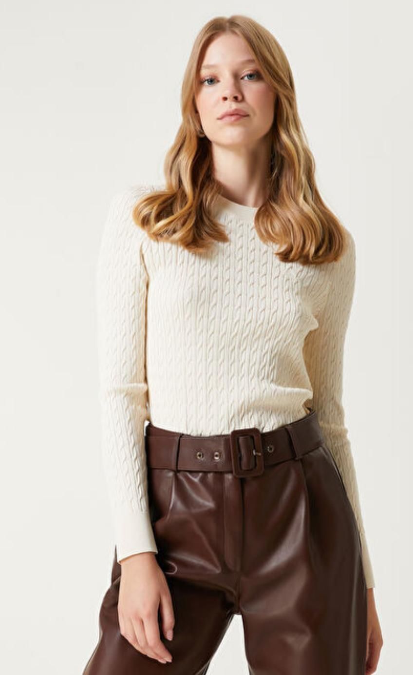 ORJINAL MARKA ÖRGÜLÜ TRİKO KAZAK