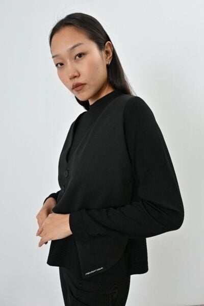 TASARIM YELEK DETAYLI MOBAL KUMAŞ SWEAT