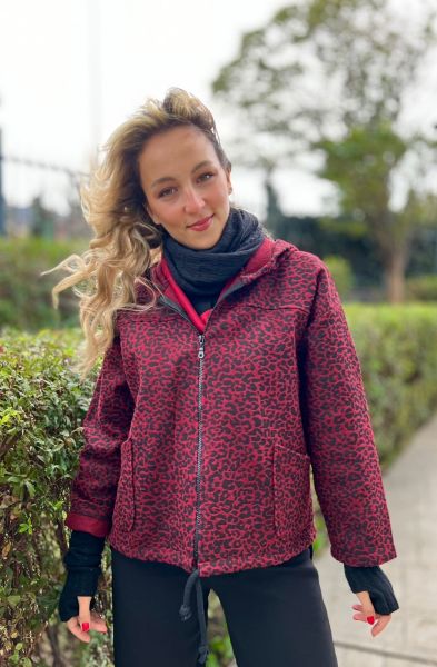 LEOPAR BASKILI KAŞE MONT