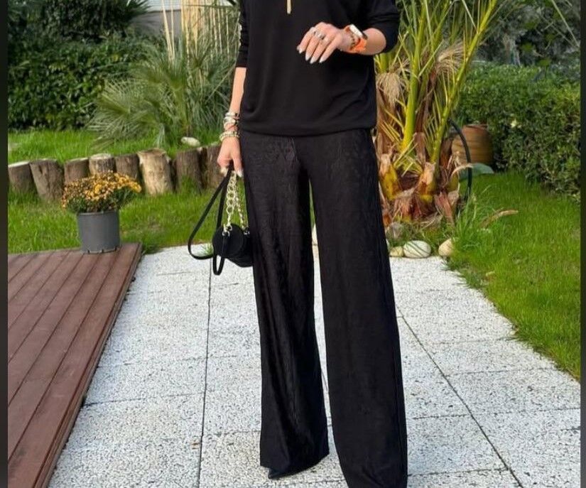 SATEN PLAZZO PANTOLON