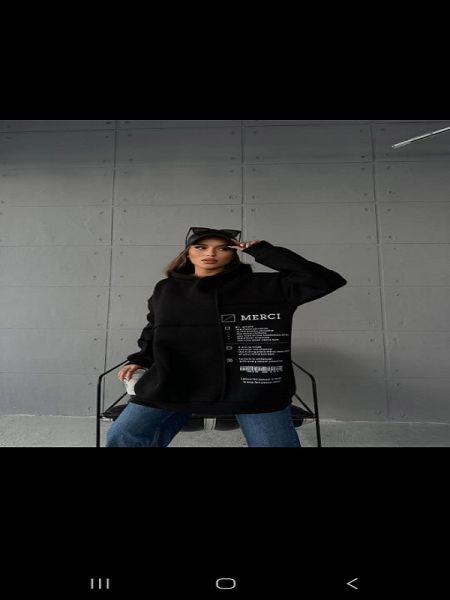 ŞARDONLU KAPİŞONLU RAHAT KALIP SWEAT