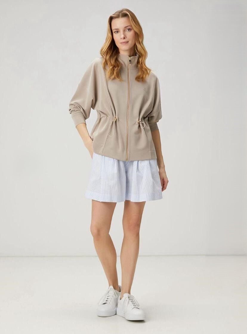 MOBAL KUMAŞ BEL DETAYLI CEKET