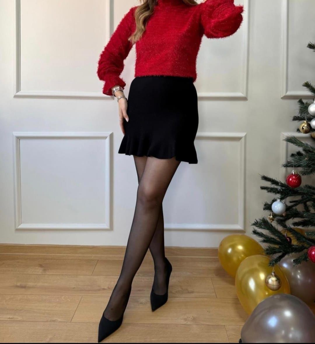 ETEĞİ VOLANLI TRIKO ETEK