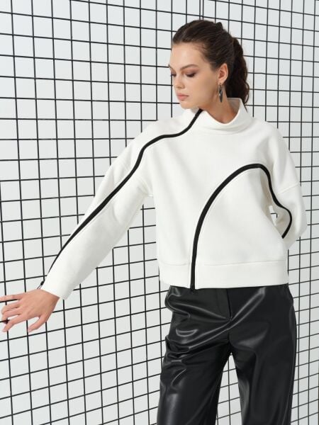 ŞARDONLU FERMUAR DETAYLI SWEAT