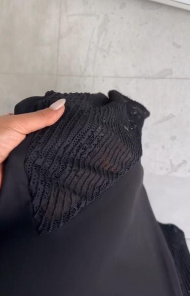 DANTEL DETAYLI PARÇALI VİSKON ELBİSE