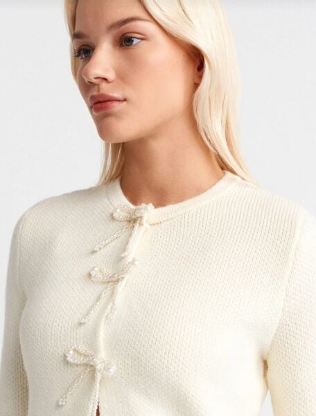 İNCİ DETAYLI FİYONK HIRKA