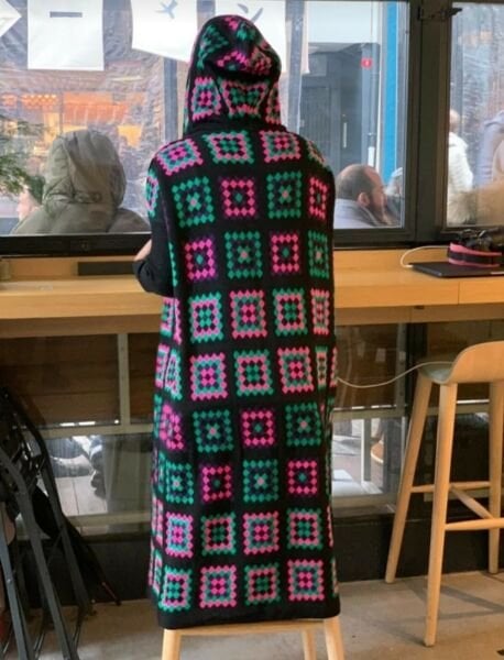 TRİKO DESENLI HIRKA