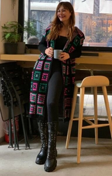 TRİKO DESENLI HIRKA