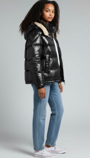 İTHAL TRIKO DETAYLI ŞİŞME MONT