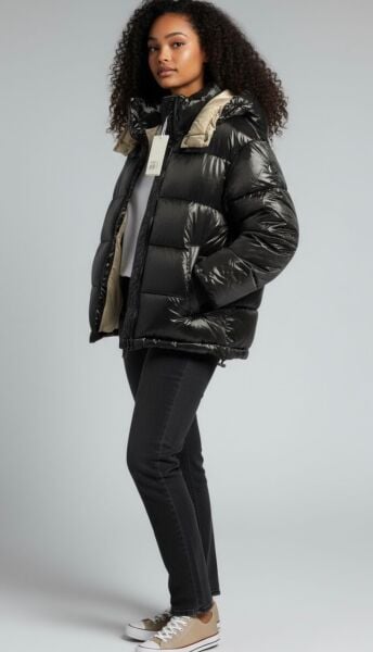 İTHAL TRIKO DETAYLI ŞİŞME MONT