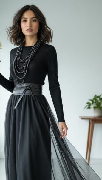 MAXİ BOY ASTARLI TÜTÜ ETEK