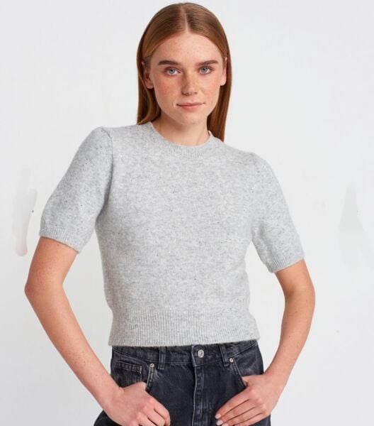 SİMLİ YUMOŞ KISA KAZAK