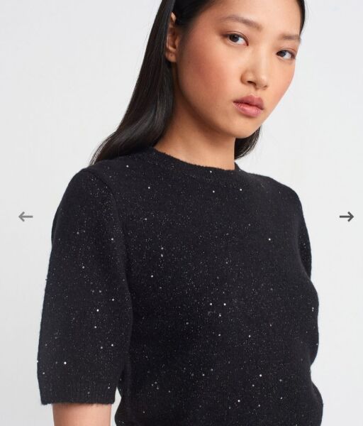 SİMLİ YUMOŞ KISA KAZAK