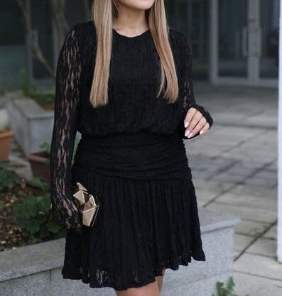 ASTARLI MİNİ DANTEL ELBİSE