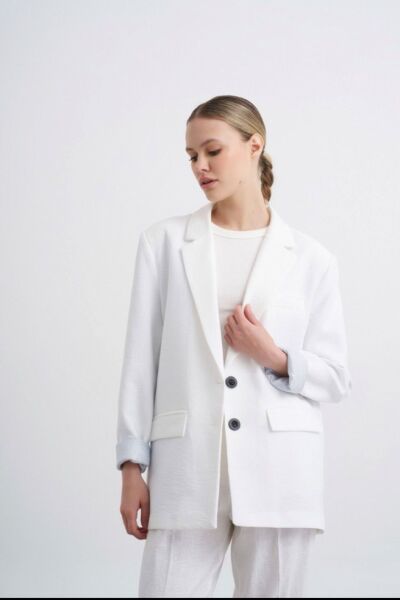 KOL DETAYLI BLAZER CEKET