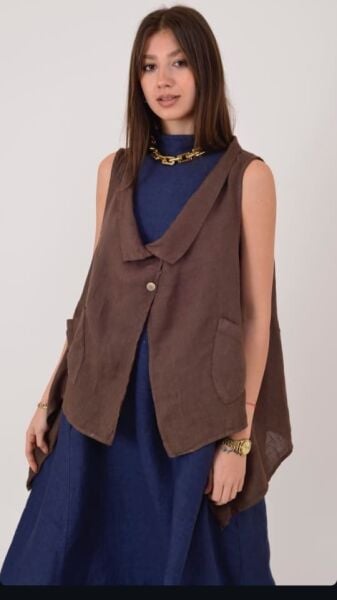 KETEN OVERSİZE YELEK