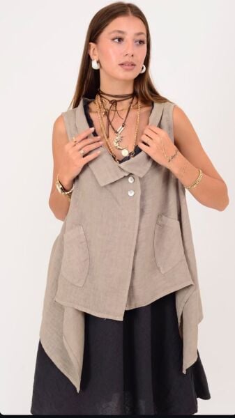 KETEN OVERSİZE YELEK