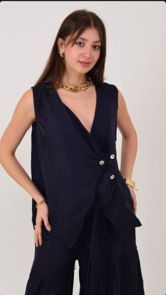 KETEN OVERSİZE YELEK