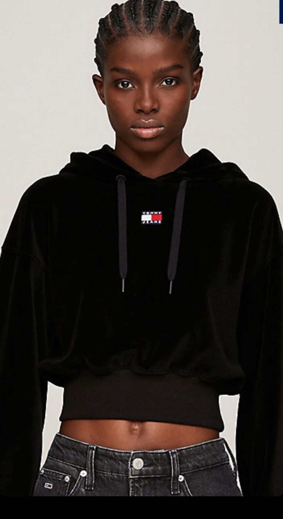 KADİFE KAPİŞONLU CROP