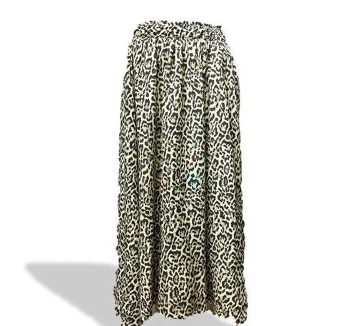 BELİ LASTIKLI GRİ LEOPAR ETEK