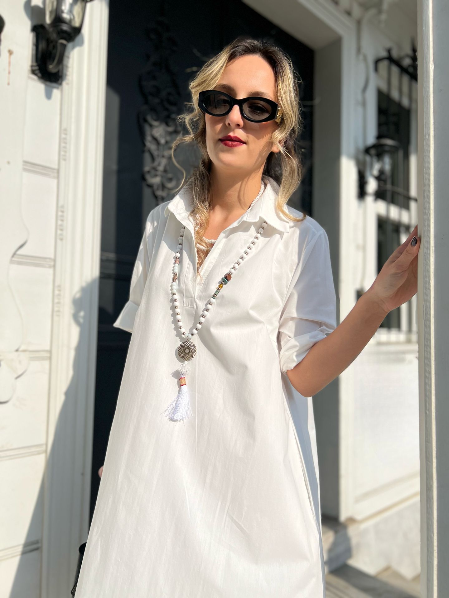 PAMUKLU A KESIM GÖMLEK ELBİSE