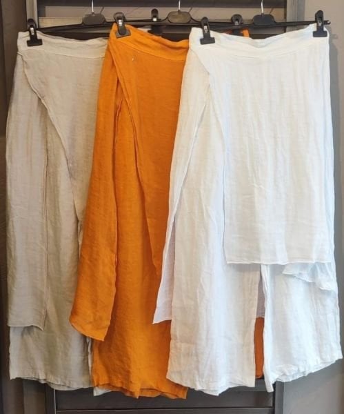 İTHAL KETEN ETEK PANTOLON